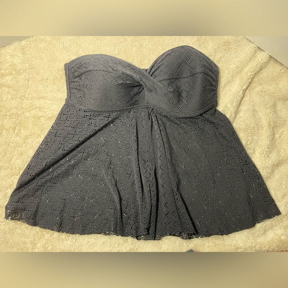 Merona Black Bandeau Swim Bikini Top - Picture 1 of 6